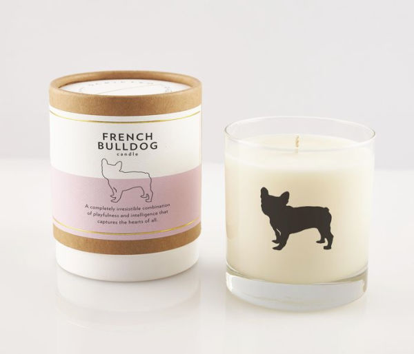 French Bulldog Candle in Rocks Glass