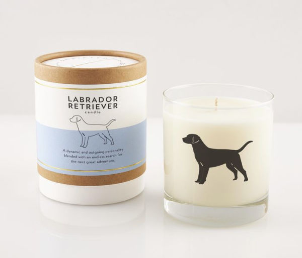 Labrador Retriever Candle in Rocks Glass