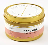 Title: December Poinsettia Candle in Tin