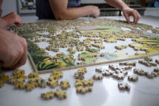 Alternative view 6 of Noel's Blooms, Hand-Cut Wooden Jigsaw Puzzle (100 Pieces)