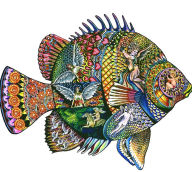 Title: Angel Fish, Boardwalk Wooden Jigsaw Puzzle (Large Size - 323 Pieces)