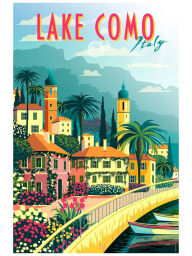 Title: Lake Como, Italy, Boardwalk Wooden Jigsaw Puzzle (Large Size - 300 Pieces)