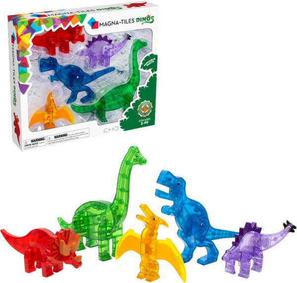 MAGNA-TILES Dinos 5-Piece Magnetic Construction Set, The ORIGINAL Magnetic Building Brand