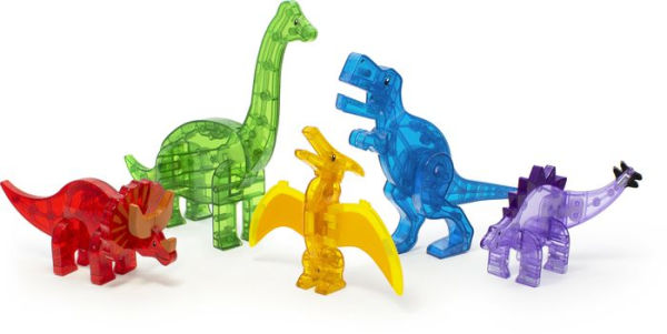 MAGNA-TILES Dinos 5-Piece Magnetic Construction Set, The ORIGINAL Magnetic Building Brand