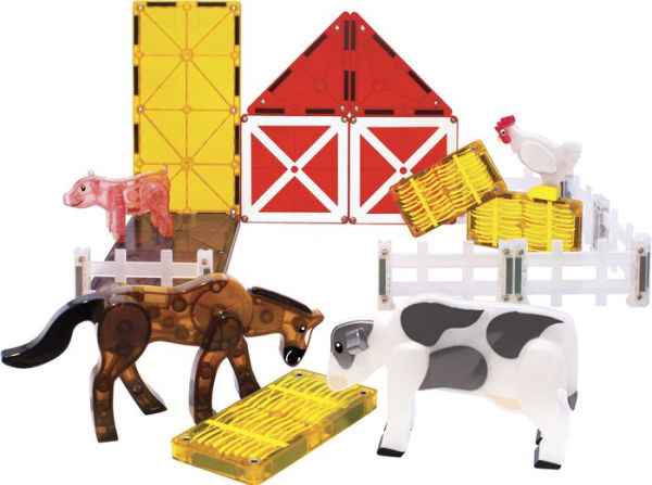 MAGNA-TILES Farm Animals 25-Piece Magnetic Construction Set, The ORIGINAL Magnetic Building Brand