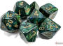 Scarab Jade/gold 7 Die Set Polyhedral