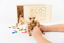 Alternative view 5 of Once Kids Eco-bricks Bamboo 90pcs + felt