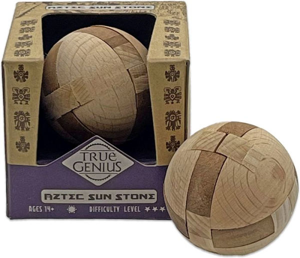 True Genius Sun Stone Wooden Brainteaser Puzzle