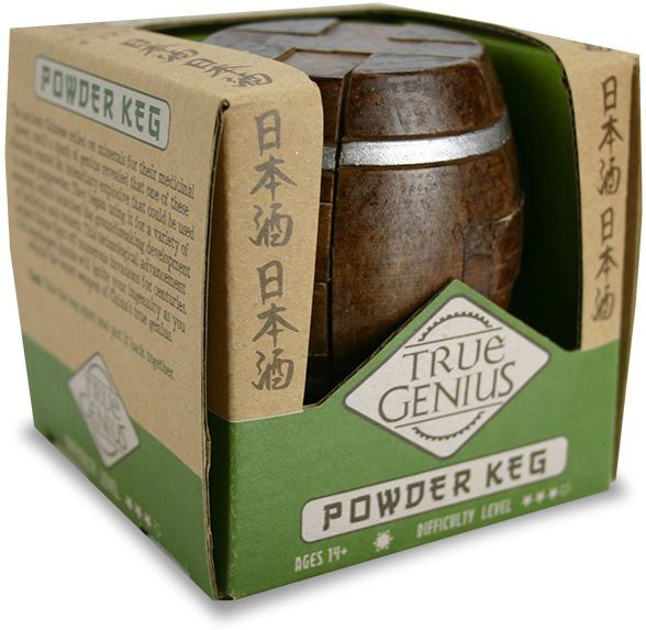 True Genius Powder Keg Puzzle Wooden Brainteaser Puzzle