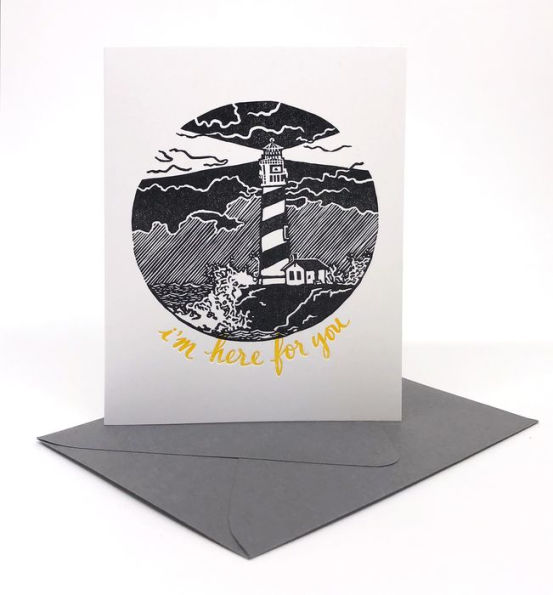 Get Well Greeting Card Lighthouse Here For You