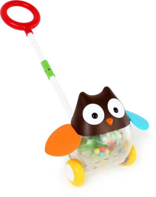 skip hop rolling owl push toy