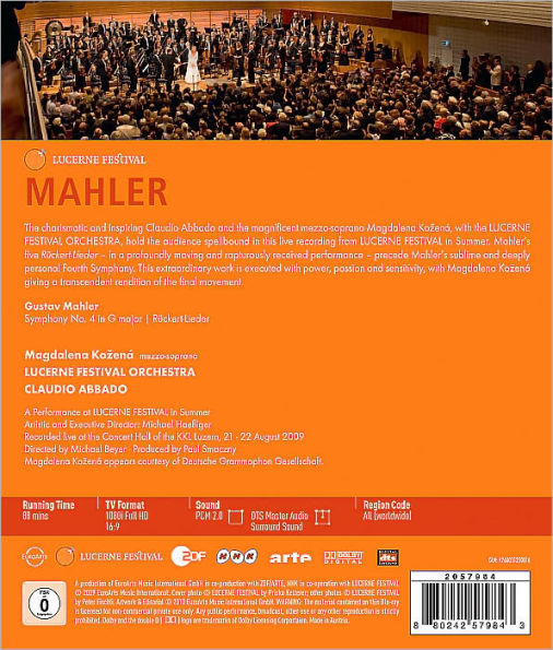 Mahler: Symphony No. 4; R¿¿ckert-Lieder [Video]