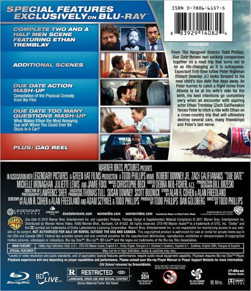 Due Date [2 Discs] [With Digital Copy] [Blu-ray/DVD]