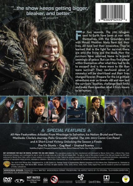 The 100: The Complete Third Season [3 Discs]