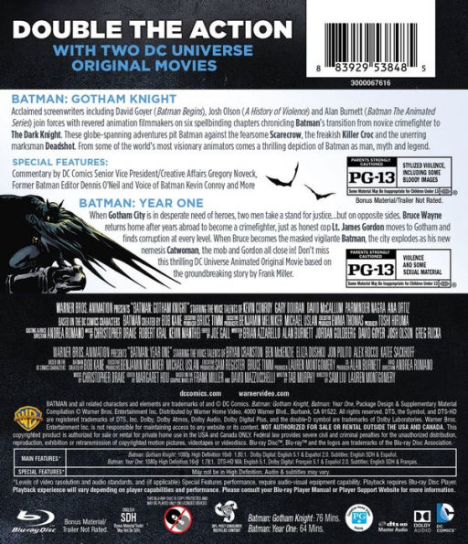 Batman: Gotham Knight/Batman: Year One [Blu-ray]