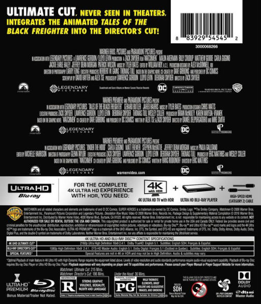 Watchmen [The Ultimate Cut] [4K Ultra HD Blu-ray/Blu-ray]
