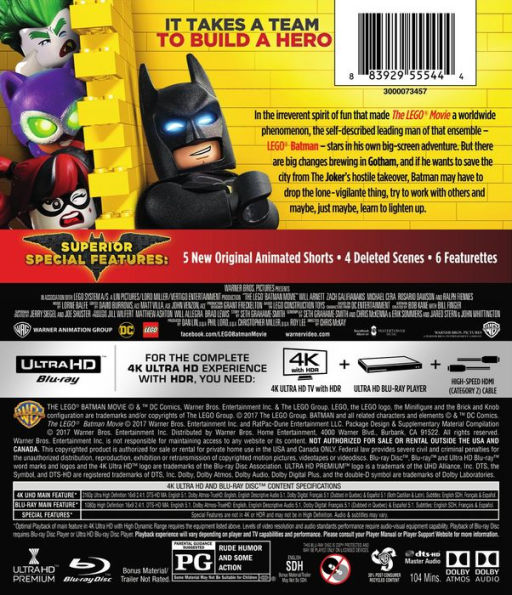 The LEGO Batman Movie [4K Ultra HD Blu-ray/Blu-ray]