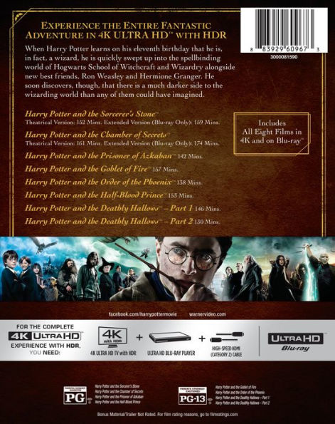 Harry Potter Collection [4K Ultra HD Blu-ray/Blu-ray]