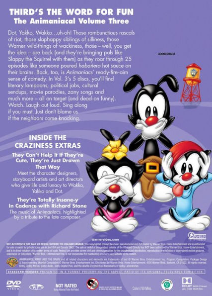 Steven Spielberg Presents: Animaniacs - Vol. 3