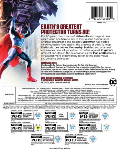 Superman: 80th Anniversary DC 8-Film Collection [Blu-ray]