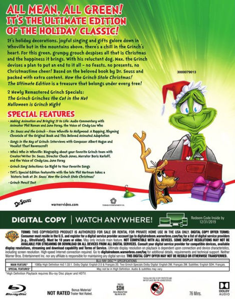 Dr. Seuss' How the Grinch Stole Christmas: The Ultimate Edition [Blu-ray]