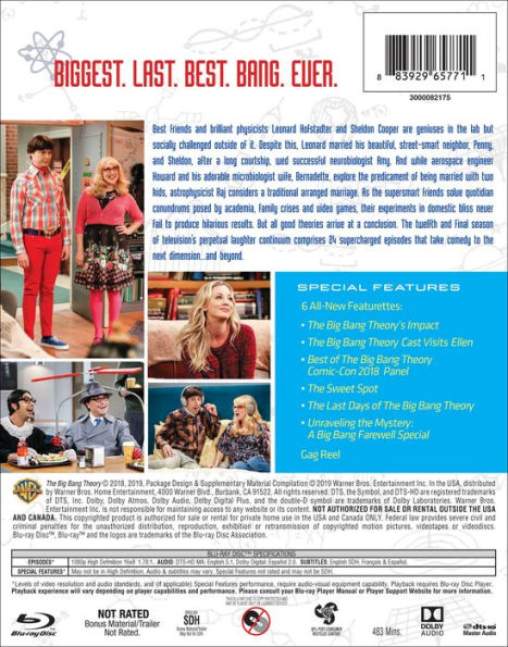 The Big Bang Theory: The Twelfth and Final Season [Blu-ray]