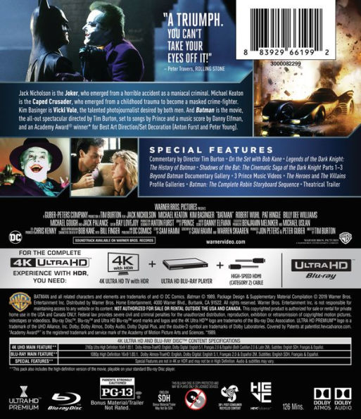 Batman [4K Ultra HD Blu-ray/Blu-ray]