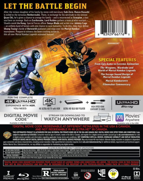 Mortal Kombat Legends: Scorpion's Revenge [4K Ultra HD Blu-ray/Blu-ray]