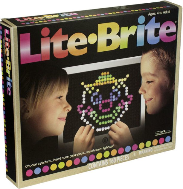 Lite Bright - Classic 80's Vintage Style Toy - Draw with Pegs and Ligh