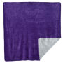 Lavish Home Super Warm Flannel-Like Reversible Blanket King Purple, Grey