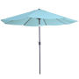 Patio Umbrella, Shade with Easy Crank and Auto Tilt Outdoor Table Umbrella for Deck, Balcony, Porch, Backyard, Poolside, 10 ft by Pure Garden (Blue)