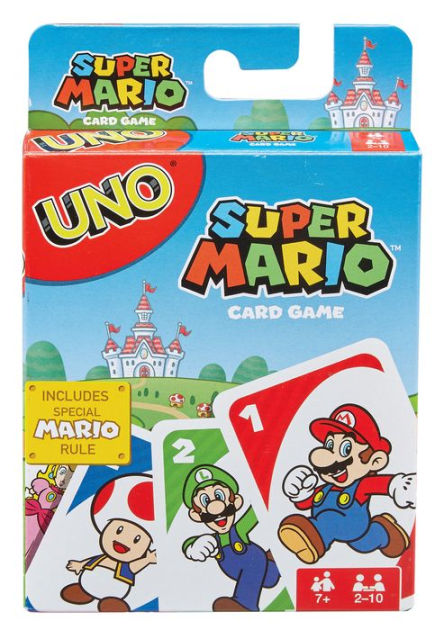 Uno Super Mario You Super Mario Bros And A Game Of Uno Mattel