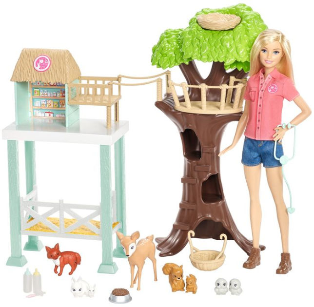 barbie animal rescuer doll & playset