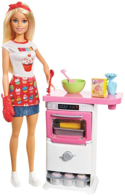 baking barbie doll