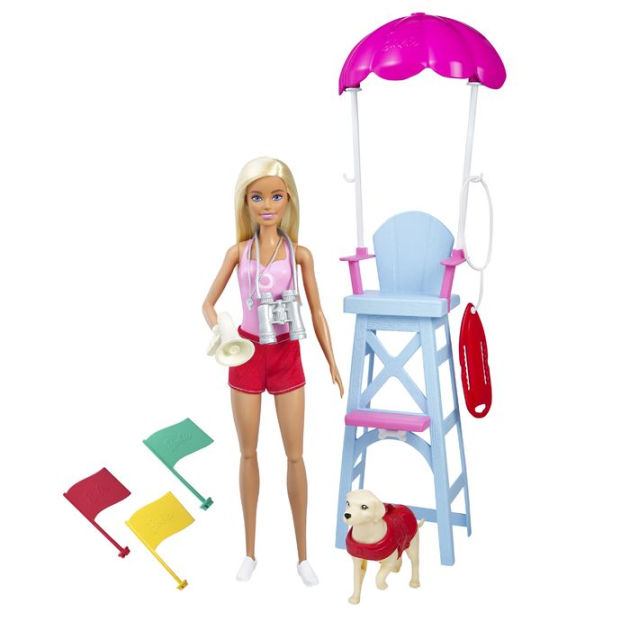 Barbie Dreamhouse Adventures Swim 'n Dive Doll, 11.5-inch in Swimwear, with  Diving Board and Puppy