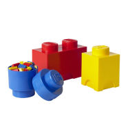 Title: LEGO Storage Brick Multi-Pack 3 Piece, Bright Red, Bright Blue, and Bright Yellow