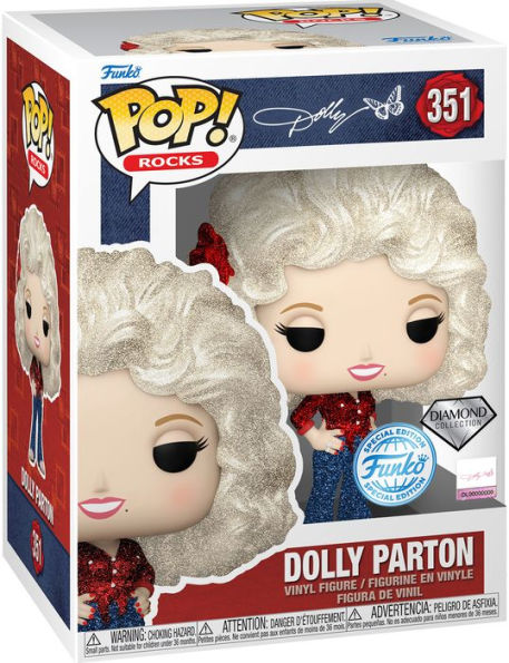 Dolly Parton '77 Tour Diamond Glitter Funko Pop! Vinyl Figure #351 - Entertainment Earth Exclusive