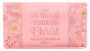 All Things Through Him Coral Checkbook Cover - Philippians 4:13