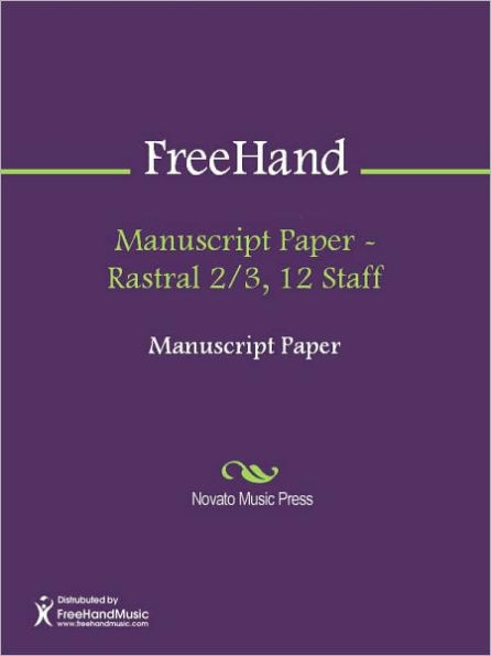 Manuscript Paper - Rastral 2/3, 12 Staff