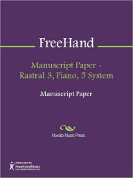 Title: Manuscript Paper - Rastral 3, Piano, 5 System, Author: FreeHand