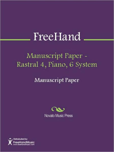 Manuscript Paper - Rastral 4, Piano, 6 System