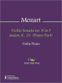 Violin Sonata no. 8 in F major, K. 13 (Piano Part)