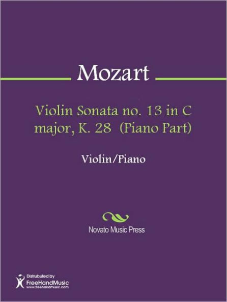 Violin Sonata no. 13 in C major, K. 28 (Piano Part)