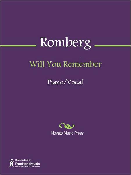 Will You Remember By Sigmund Romberg Ebook Barnes And Noble® 
