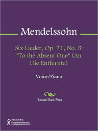 Title: Six Lieder, Op. 71, No. 3: 