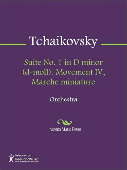 Suite No. 1 in D minor (d-moll). Movement IV, Marche miniature