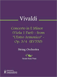 Title: Concerto in E Minor (Viola 1 Part) - from 