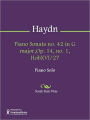Piano Sonata no. 42 in G major,Op. 14, no. 1, HobXVI/27