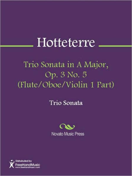 Trio Sonata in A Major, Op. 3 No. 5 (Flute/Oboe/Violin 1 Part)