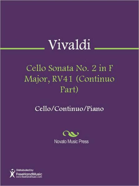 Cello Sonata No. 2 in F Major, RV41 (Continuo Part)